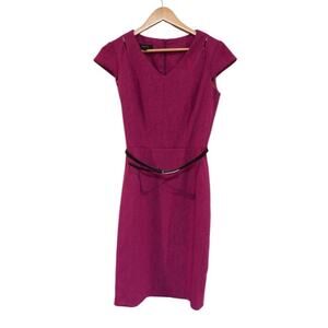 Julio hot pink dress with belt